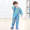 Siamese Children Raincoat Print Thin Section Hooded Raincoat, Size: M (Blue)