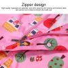 Siamese Children Raincoat Print Thin Section Hooded Raincoat, Size: M (Blue) - Image 4