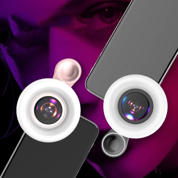 Mobile Phone Macro Lens Beauty Makeup Selfie Light (Pink) - Image 2