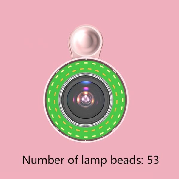 Mobile Phone Macro Lens Beauty Makeup Selfie Light (Pink) - Image 4