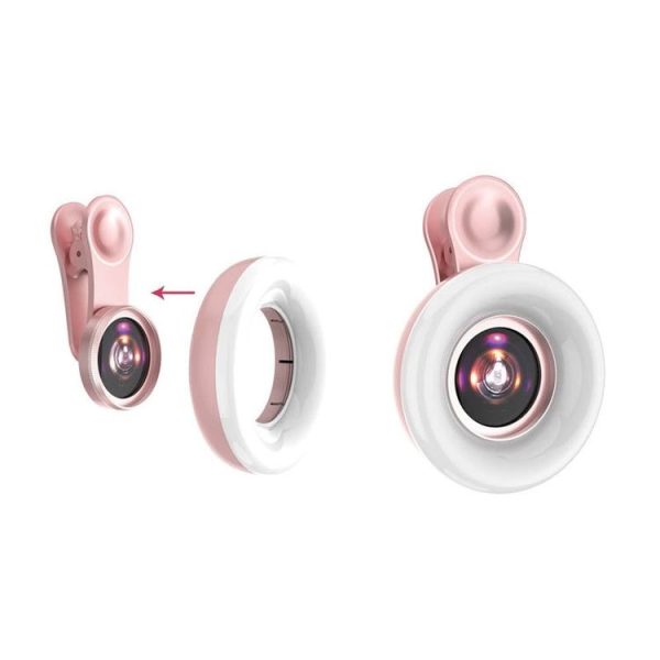Mobile Phone Macro Lens Beauty Makeup Selfie Light (Pink) - Image 5