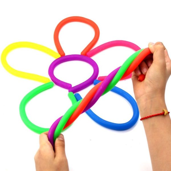 TPR Decompression Noodle Rope Elastic Rope Random Color Delivery, Size: 30 PCS Small