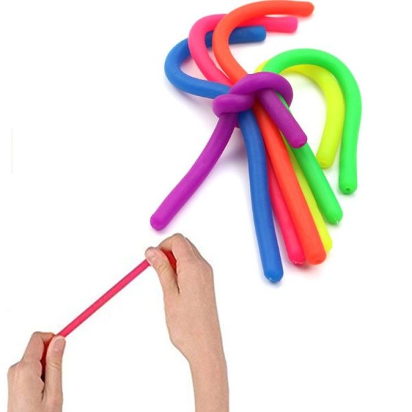 TPR Decompression Noodle Rope Elastic Rope Random Color Delivery, Size: 30 PCS Small - Image 5