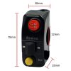 Motorcycle Modification Aluminum Alloy Handle Switch High Low Beam Light Turn Signal Horn Control Switch (Silver) - Image 3