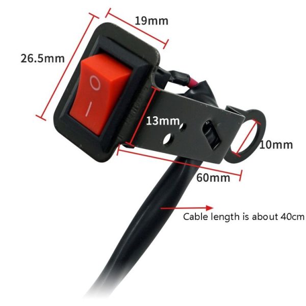 5 PCS Motorcycle Modification Accessories Ship Type Rocker With Lamp Switch Rearview Mirror Bracket Headlight Spotlight Switch - Image 3