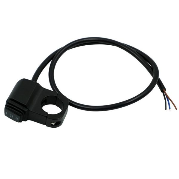 Motorcycle Modification Aluminum Alloy Waterproof Retro Switch Headlight Shot Light Discharge Switch (Black Button) - Image 2