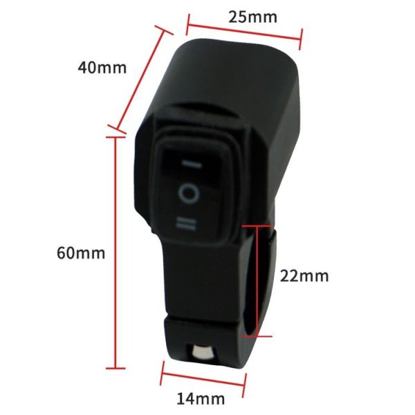 Motorcycle Modification Aluminum Alloy Waterproof Retro Switch Headlight Shot Light Discharge Switch (Black Button) - Image 3