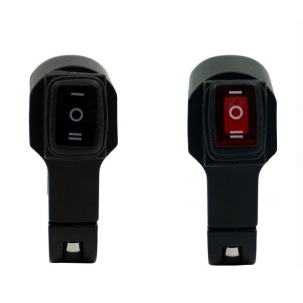 Motorcycle Modification Aluminum Alloy Waterproof Retro Switch Headlight Shot Light Discharge Switch (Black Button) - Image 5