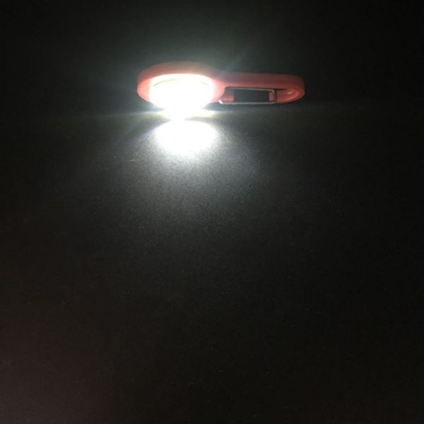 3 PCS Mini Carabiner COB Flashlight Outdoor Portable Keychain Night Fishing Light Random Colour Delivery (Gray) - Image 7