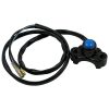 Motorcycle Modification Self-Locking Single Switch Headlight Fog Light Brake Light Emergency Light Switch (Blue Button)