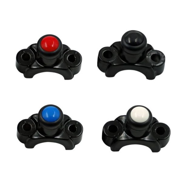 Motorcycle Modification Self-Locking Single Switch Headlight Fog Light Brake Light Emergency Light Switch (Blue Button) - Image 2