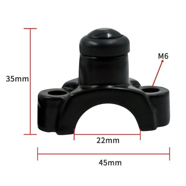 Motorcycle Modification Self-Locking Single Switch Headlight Fog Light Brake Light Emergency Light Switch (Blue Button) - Image 3