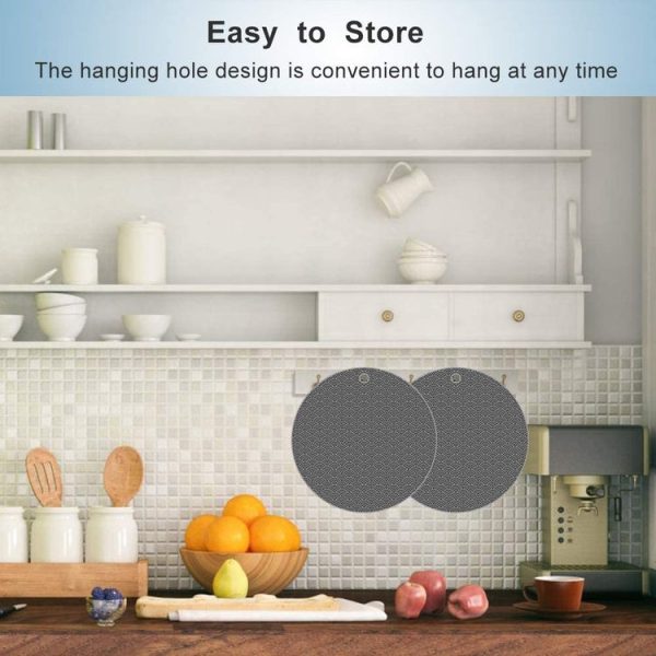 Geometry Kitchen Silicone Pot Holder Heat Insulation Pad Square (Black) - Image 5