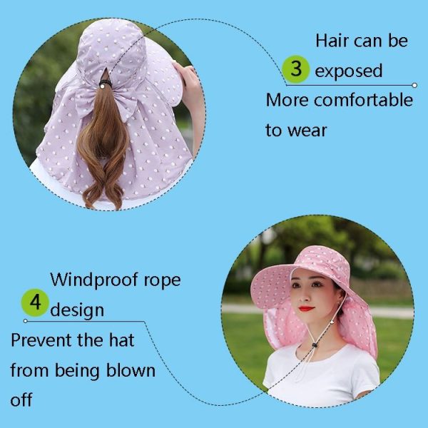 2 PCS Cherry Printing Isolation Cap Sunscreen Face-Covering Outdoor Travel Hat Cap, Colour: Full Cherry (Brown) - Image 4