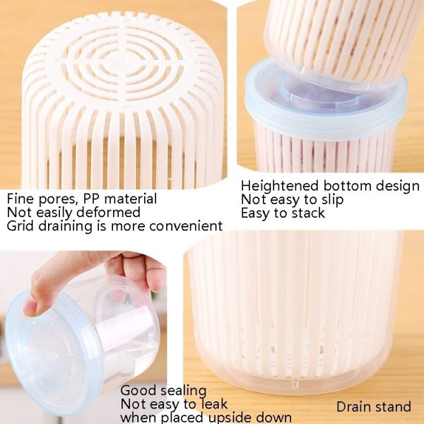 Onion Ginger Garlic Drainage Storage Box Kitchen Vegetable Plastic Storage Box Refrigerator Seal Storage Box - Image 4