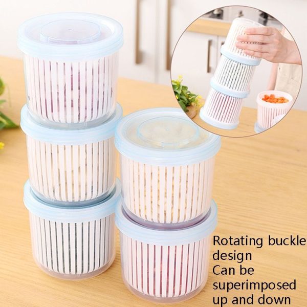 Onion Ginger Garlic Drainage Storage Box Kitchen Vegetable Plastic Storage Box Refrigerator Seal Storage Box - Image 5