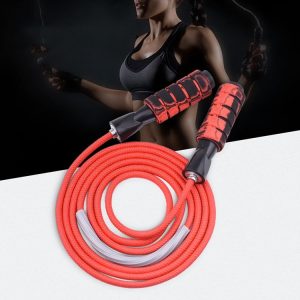 Weight-Bearing Skipping Rope Fitness Exercise Room Skipping Rope, Thickness: 6mm, Length: 3m (Red)
