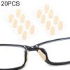 20 PCS Glasses Nose Strip Soft EVA Sponge Nose Mat Comfortable No Pressure Mark Does Not Remove Makeup Anti-Height Eye Frame Nose (Water Drops Skin Color 1.0mm)
