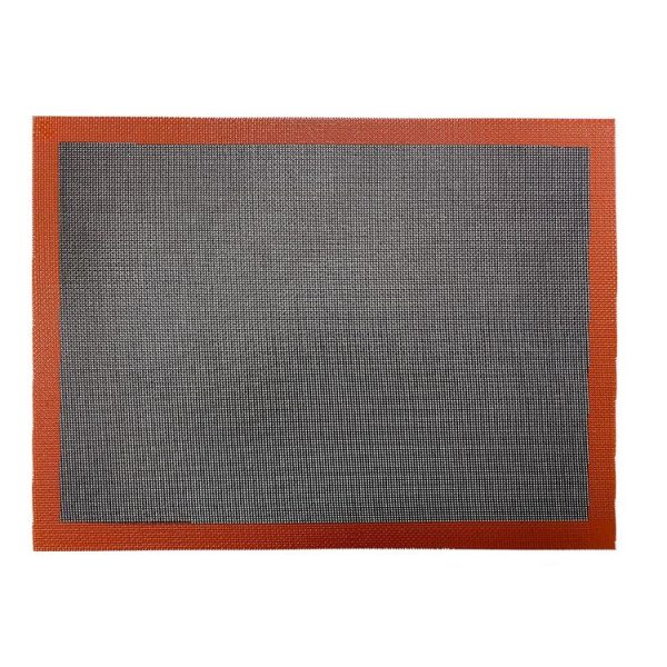 Hollow Non-Stick High Temperature Baking Mat Breathable Glass Fiber Baking Pan Mat, Specification: 40x30cm Straight Angle