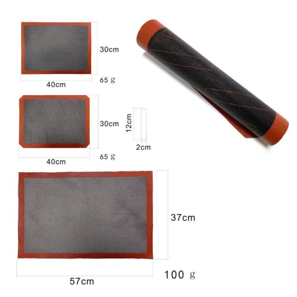 Hollow Non-Stick High Temperature Baking Mat Breathable Glass Fiber Baking Pan Mat, Specification: 40x30cm Straight Angle - Image 3