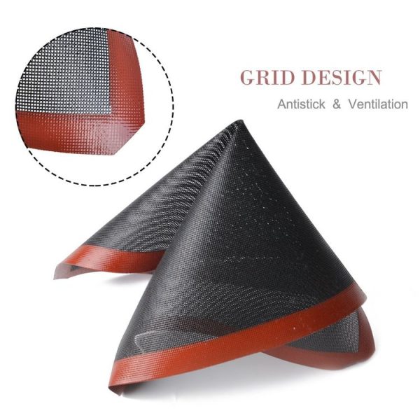 Hollow Non-Stick High Temperature Baking Mat Breathable Glass Fiber Baking Pan Mat, Specification: 40x30cm Straight Angle - Image 4