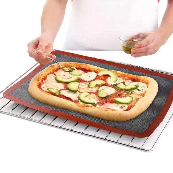 Hollow Non-Stick High Temperature Baking Mat Breathable Glass Fiber Baking Pan Mat, Specification: 40x30cm Straight Angle - Image 6