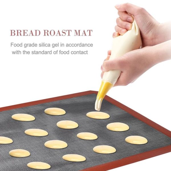 Hollow Non-Stick High Temperature Baking Mat Breathable Glass Fiber Baking Pan Mat, Specification: 40x30cm Straight Angle - Image 7