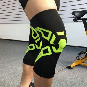 2 PCS Basketball Knee Pads Summer Leg Protection Cover Outdoor Football Riding Running Sporting Goods Protective Gear, Specification: L (Black Fluorescent)