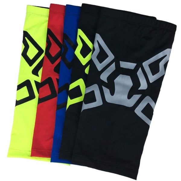 2 PCS Basketball Knee Pads Summer Leg Protection Cover Outdoor Football Riding Running Sporting Goods Protective Gear, Specification: L (Red Gray) - Image 3