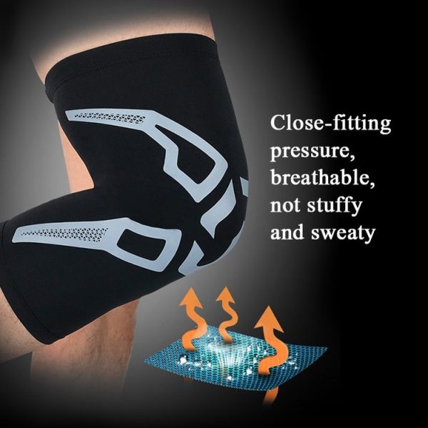 2 PCS Basketball Knee Pads Summer Leg Protection Cover Outdoor Football Riding Running Sporting Goods Protective Gear, Specification: XL (Red Gray) - Image 5