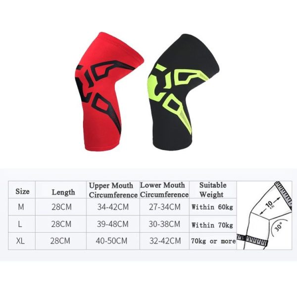 2 PCS Basketball Knee Pads Summer Leg Protection Cover Outdoor Football Riding Running Sporting Goods Protective Gear, Specification: XL (Red Gray) - Image 7