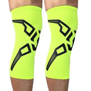 2 PCS Basketball Knee Pads Summer Leg Protection Cover Outdoor Football Riding Running Sporting Goods Protective Gear, Specification: M (Fluorescent Gray)