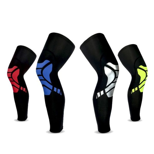 2 PCS Basketball Kneepad Summer Thin Breathable Leggings Cover Outdoor Riding Running Protective Gear, Specification: XL (Black Silver) - Image 2