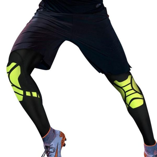 2 PCS Basketball Kneepad Summer Thin Breathable Leggings Cover Outdoor Riding Running Protective Gear, Specification: XL (Black Green)