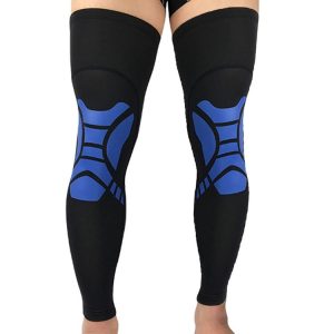 2 PCS Basketball Kneepad Summer Thin Breathable Leggings Cover Outdoor Riding Running Protective Gear, Specification: XL (Black Blue)