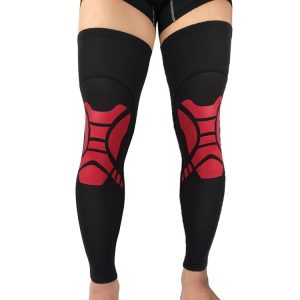 2 PCS Basketball Kneepad Summer Thin Breathable Leggings Cover Outdoor Riding Running Protective Gear, Specification: M (Black Red)