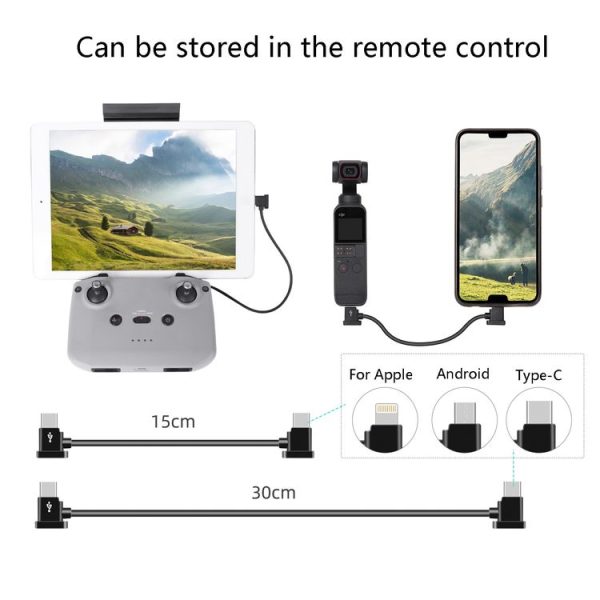 Sunnylife TY-X9304 Suitable For DJI Mavic Air 2S / DJI FPV Flight Glasses V2 / Mavic Mini2 / Osmo Pocket 2 Mobile Phone Tablet Cable 30cm Type-C to Type-C Cable - Image 4
