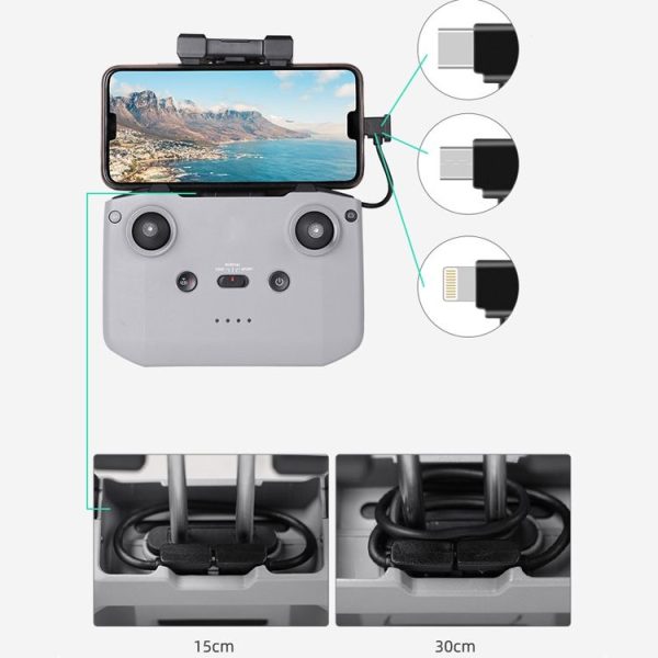 Sunnylife TY-X9304 Suitable For DJI Mavic Air 2S / DJI FPV Flight Glasses V2 / Mavic Mini2 / Osmo Pocket 2 Mobile Phone Tablet Cable 30cm Type-C to Type-C Cable - Image 5