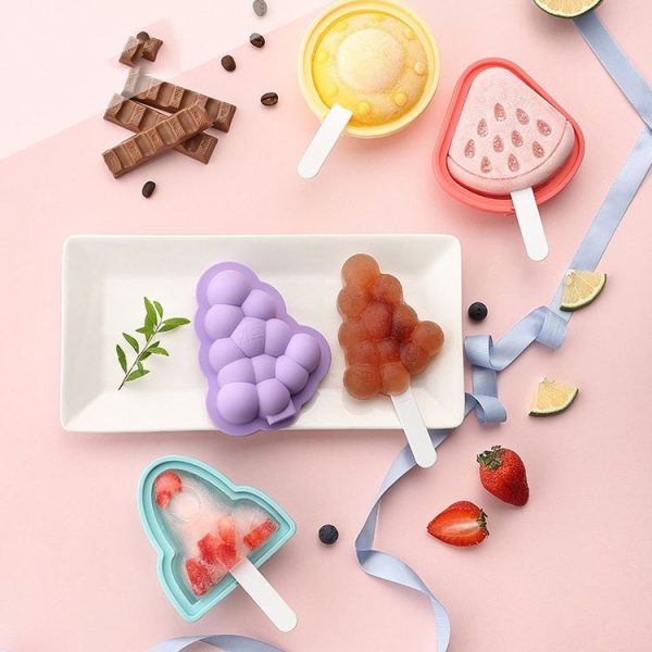 Household Silicone Popsicle Ice Cream Mold With Lid, Specification: Flying Saucer - Image 3