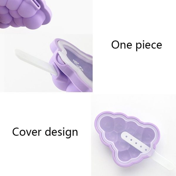 Household Silicone Popsicle Ice Cream Mold With Lid, Specification: Flying Saucer - Image 4