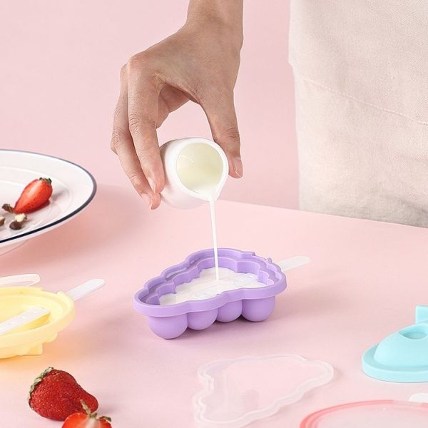 Household Silicone Popsicle Ice Cream Mold With Lid, Specification: Flying Saucer - Image 6