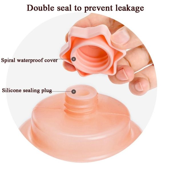 Women Home Fitness Water Injection Dumbbell Arm Muscle Training Device Portable Fitness Equipment (Transparent Pink) - Image 4