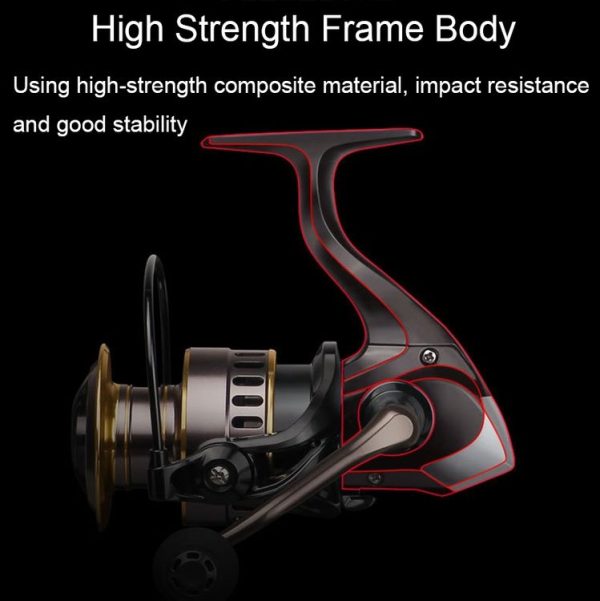 All Metal Rocker Arm Smooth Fishing Reel Spinning Reel, Spec: HE-4000 (EVA Grip) - Image 3