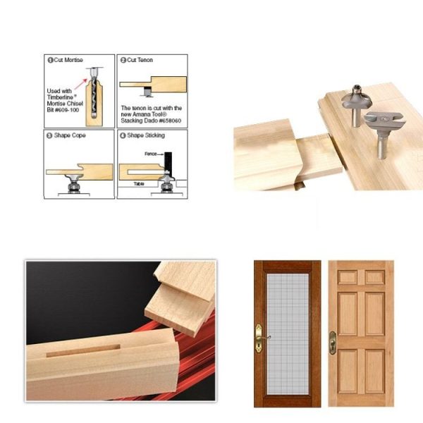 2 PCS / Set Door Frame Tenon Cutter Woodworking Engraving Milling Cutter - Image 4