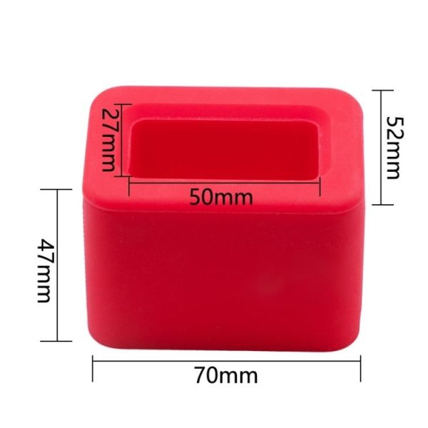Safety Belt Holder Silicone Buckle Protective Cover (Red) - Image 3