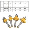 4 PCS / Set 1 / 4 Handle Alloy Fillet Knife Woodworking Trimming Machine Bit - Image 5