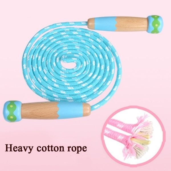 Wooden Children Skipping Rope Kindergarten Pupils Beginners Adjustable Skipping Rope, Length: 2.7m (White) - Image 5