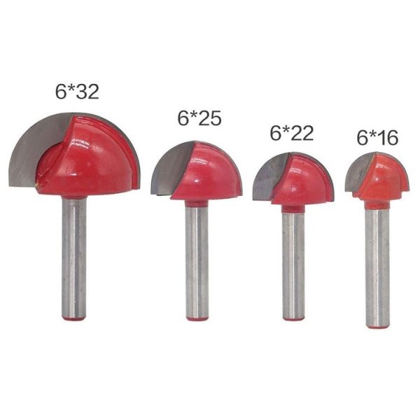 4 PCS / Set 16-32mm 6 Shank Lace Round Cutter Woodworking Relief Milling Cutter - Image 2