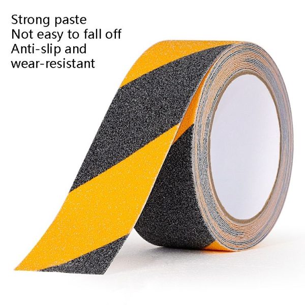 Sands Anti-Slip Tape Ground Sticking Line Wear-Resistant Stair Step Warning Tape Black Yellow 5cm x 5m - Image 3