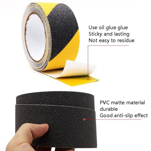 Sands Anti-Slip Tape Ground Sticking Line Wear-Resistant Stair Step Warning Tape Black Yellow 5cm x 5m - Image 4